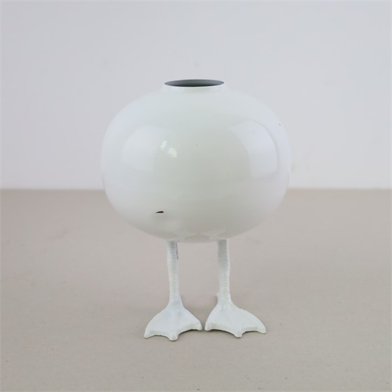 Vaza metalna Duck h21cm d16cm bijela
