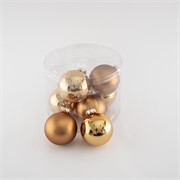 Staklene kuglice 8cm/8kom - old gold S/M