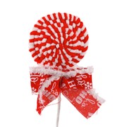 Holip Candy s mašnicom h36cm d11cm crvena/bijela