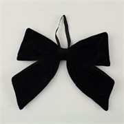 Mašna velvet 25xh26cm crna