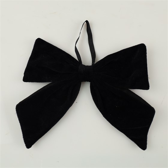 Mašna velvet 25xh26cm crna