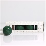 Svijeća frost kugla 6cm, 4kom - t.zelena