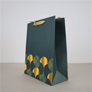 Vrećica 26x12cm h32cm maslinasta/zlatna