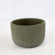 Cement posuda okrugla 13,5xh9cm maslinasta