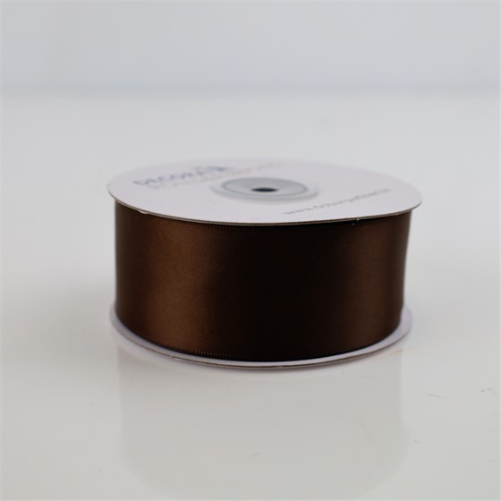 Traka saten 38mm/25m premium smeđa 850
