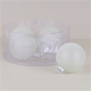 Staklene kuglice 10cm/4kom - transparent M