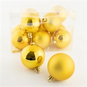 Plastične kuglice 6cm/12kom zlatna S/M