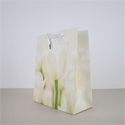Vrećica 26x12cm h32cm cvjetna bijela