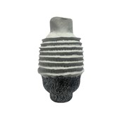 Vaza keramička h46,5cm d27,5cm siva/crna