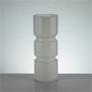 Staklo vaza h27d10cm bijela