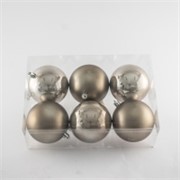 Plastične kuglice 8cm/6kom - cappuccino P/M