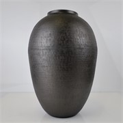 Vaza metalna 30xh47cm antik olovno siva