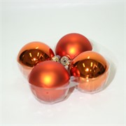 Staklene kuglice 10cm/4kom - narančasta S/M