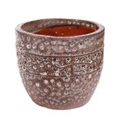 Keramička posuda glazirana h32 d38cm siva/bijela