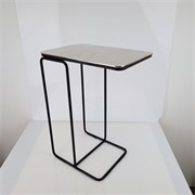 Stolić metalni 46x31xh62cm nikl/crna