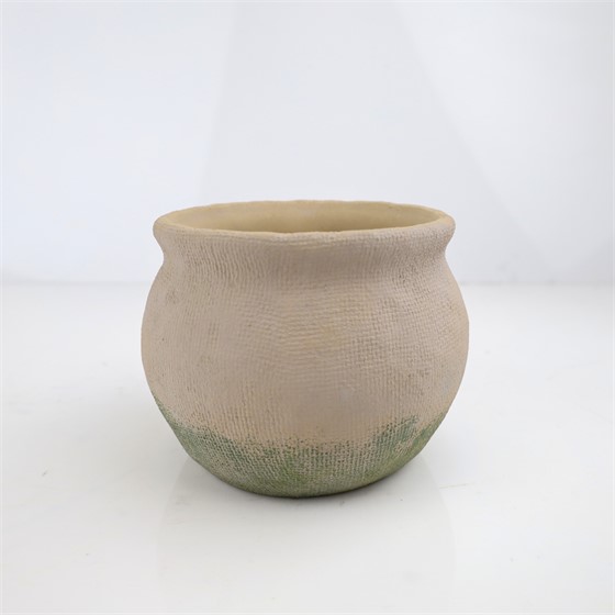 Cement posuda Ćup 17xh13cm siva/zelena