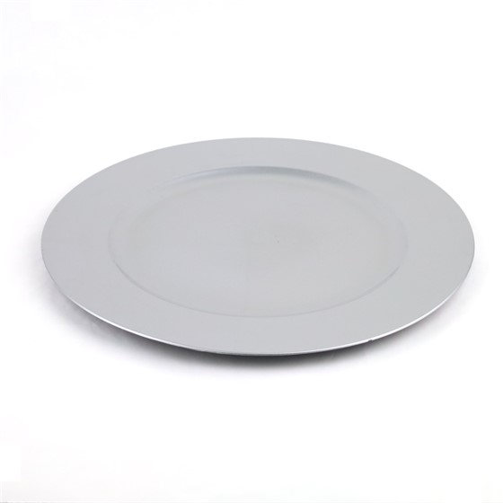 Tanjur plastični 40cm srebrna