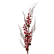 Grana crvene bobice i češeri 75cm