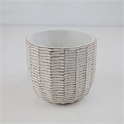 Cement posuda okrugla 14xh13cm bijela
