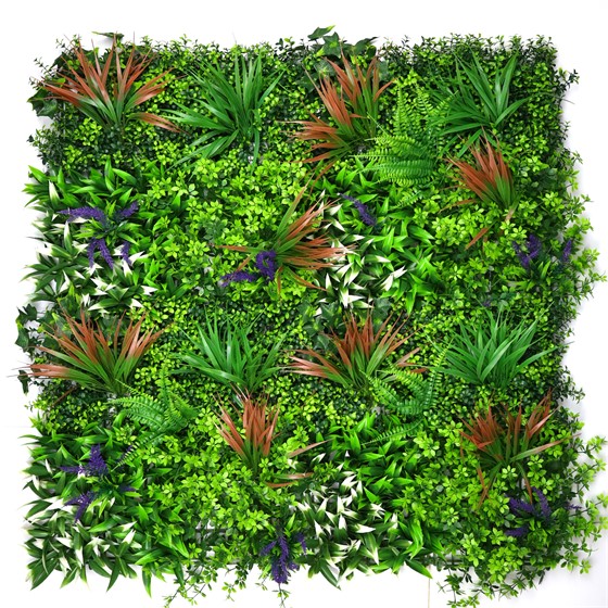 Dekorativna ploča umjetno zelenilo 100x100cm UV zelena/smeđa/bijela