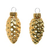 Staklene kuglice češeri h6d2,5cm x12kom sv.zlatna