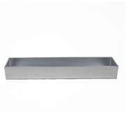 Posuda plastična pravokutnik 42x10,5xh5cm srebrna