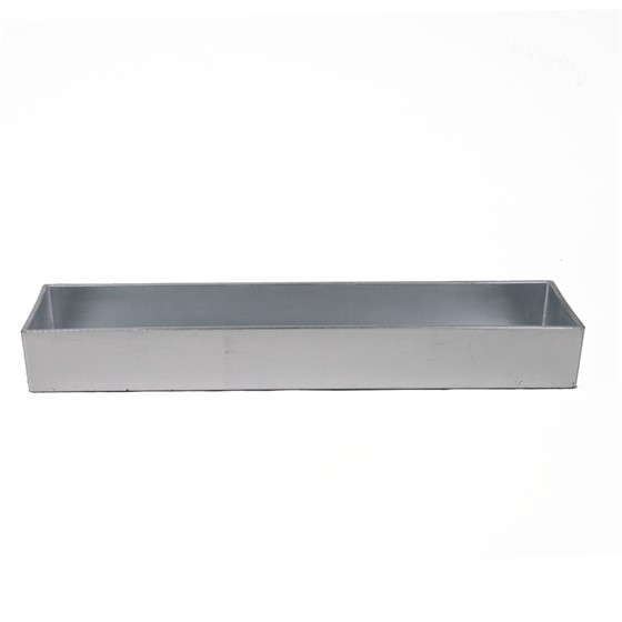 Posuda plastična pravokutnik 42x10,5xh5cm srebrna