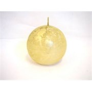 Svijeća metalik kugla 7,5cm - šampanj