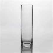 Staklo vaza cilindar h20cm d6cm šlif