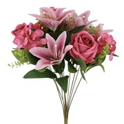 Buket ruža ljiljan mix 48cm mauve