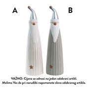 Figura Djed Božicnjak keramika h32cm d8cm 2ass bijela/siva/srebrna