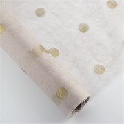 Flizelin 35g Točke rola 60cm/10m kaki/zlatne točke
