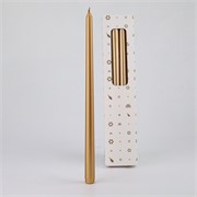 Svijeća konus x8kom d2,1 h38cm - zlatna