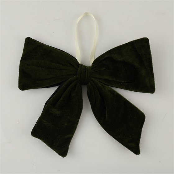 Mašna velvet 25xh26cm t.zelena