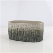 Cement posuda oval 23x12xh11cm siva