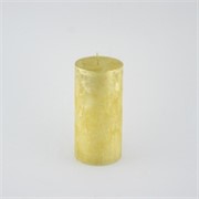 Svijeća metalik 6,8xh14cm - šampanj