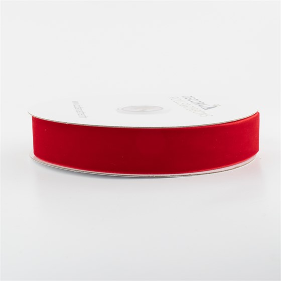 Traka pliš 25mm/10m crvena 250