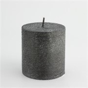 Svijeća metalik 6,8xh7,2cm - crna