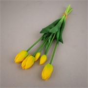 Tulipan x5 47cm žuta/zelena