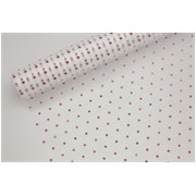 Flizelin 35g Točke rola 60cm/10m - bijela/crvena