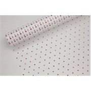 Flizelin 35g Točke rola 60cm/10m - bijela/crvena