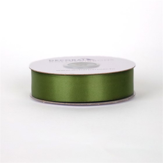 Traka saten 25mm/25m premium olive 574