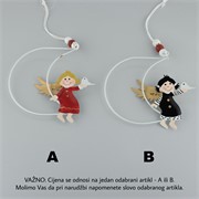 Ukras za bor anđelica na mjesecu 14cm - 2ass