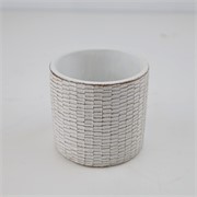Cement posuda okrugla 11xh10cm bijela