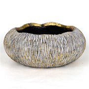 Cement posuda d28xh12cm bijela/zlatna