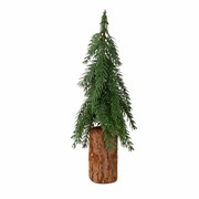 Bor na drvenom postolju h44cm zelena