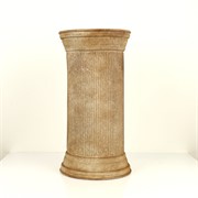 Stup - metal 33x33xh63cm siva/sv.smeđa