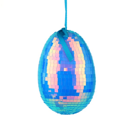 Jaje viseća dekoracija 12cm plava