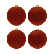 Plastične kuglice 10cm/4kom flok- smeđa