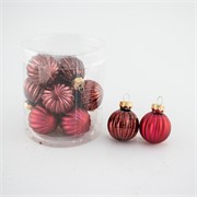 Staklene kuglice d3cm x12kom t.crvene